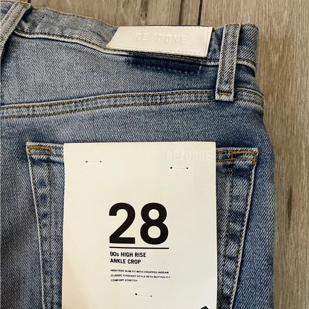 Re/Done 90s high rise ankle crop jeans